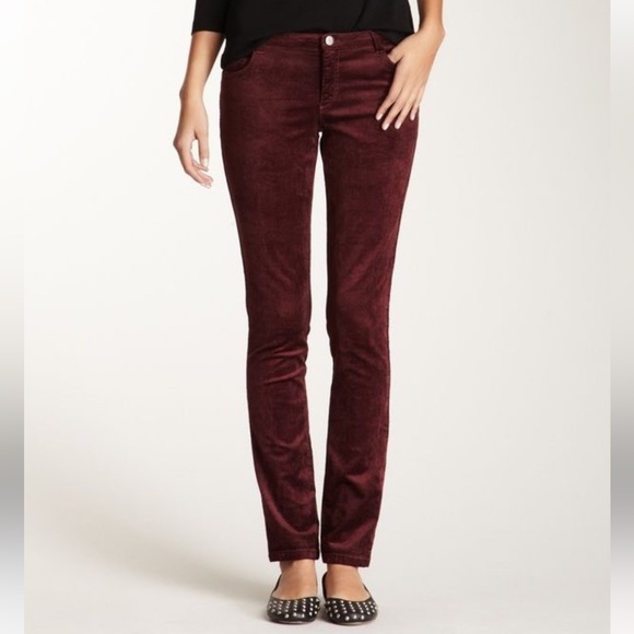 J.JILL Brown Slim Leg Stretch Corduroy Pants 2 - Picture 2 of 10